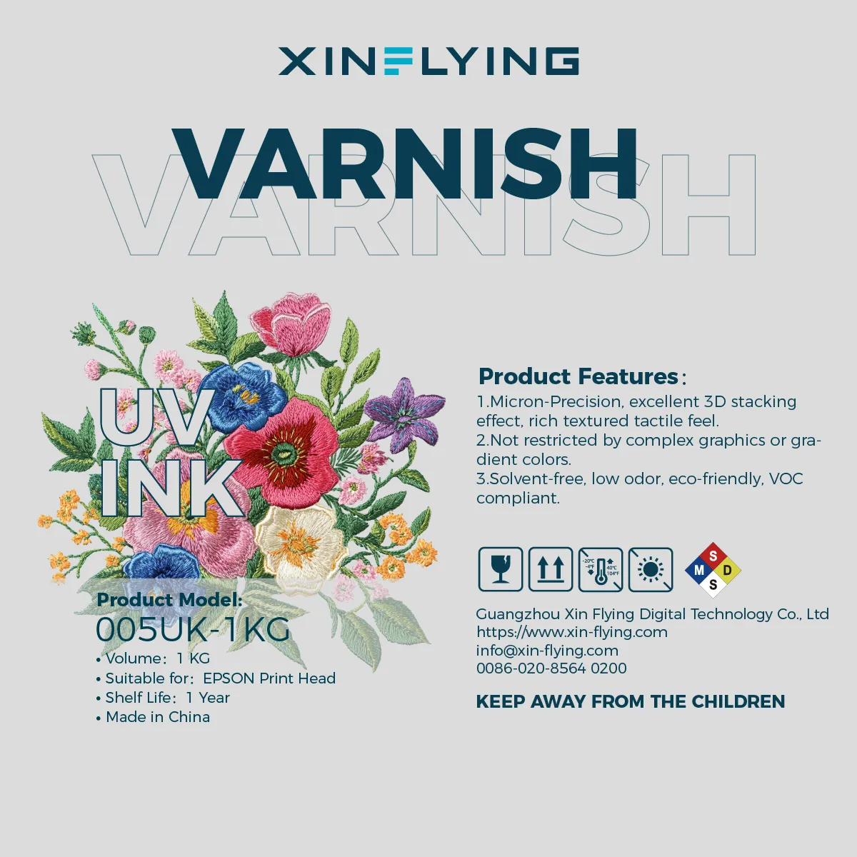 3D Embroidery Ink varnish